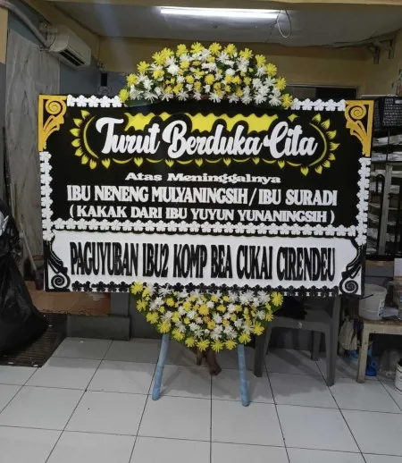 Papan Bunga Duka Polomarto Butuh